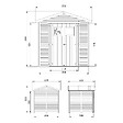 TIMBELA - Abri de Jardin en Bois Naturel - H228x222x233 cm / 4,2 m² - M351 - vignette