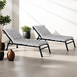 ID MARKET - Lot de 2 coussins universels de transat ADAM 180 cm gris - vignette