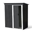 ID MARKET - Abri de jardin 1,3 m² gris en acier galvanisé - vignette