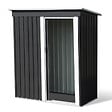 ID MARKET - Abri de jardin 1,3 m² gris en acier galvanisé - vignette
