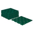 ID MARKET - Lot de 10 dalles caillebotis de jardin vert 29.5x29.5 CM - vignette