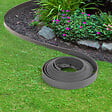 ID MARKET - Bordurette de jardin flexible 10 M gris anthracite hauteur 5 CM + 30 piquets - vignette