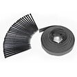 ID MARKET - Bordurette de jardin flexible 10 M gris anthracite hauteur 5 CM + 30 piquets - vignette