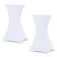 ID MARKET - Lot de 2 housses blanches pour table haute pliante 105 cm - vignette
