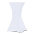 ID MARKET - Lot de 2 housses blanches pour table haute pliante 105 cm - vignette