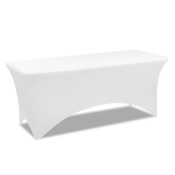 ID MARKET - Housse blanche pour table pliante 180 CM - large