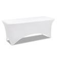 ID MARKET - Housse blanche pour table pliante 180 CM - vignette