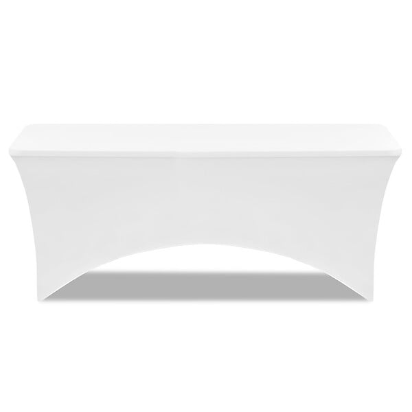 ID MARKET - Housse blanche pour table pliante 180 CM - large