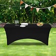 ID MARKET - Housse noire pour table pliante 180 CM - vignette
