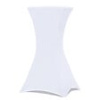 ID MARKET - Lot de 4 tables hautes pliantes 105 cm et 4 housses blanches - vignette