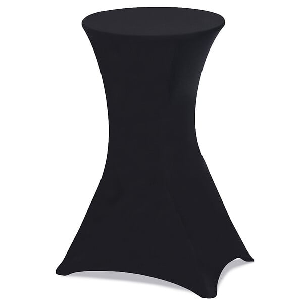 ID MARKET - Lot de 2 housses noires pour table haute pliante 105 cm - large