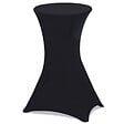 ID MARKET - Lot de 2 housses noires pour table haute pliante 105 cm - vignette