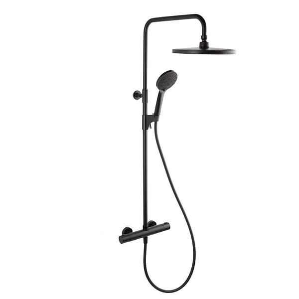 SWISS AQUA TECHNOLOGIES - Colonne de douche SAT avec mitigeur thermostatique noir SATSSTKBC - large