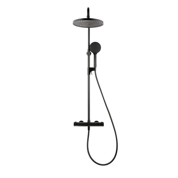 SWISS AQUA TECHNOLOGIES - Colonne de douche SAT avec mitigeur thermostatique noir SATSSTKBC - large