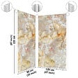 99DECO - Lot de 2 panneaux de douche en PVC (90x220 & 120x220 cm) + profilés blanc - Gémologie - Effet pierre marbrée - Beige et gris - vignette