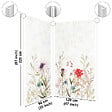 99DECO - Lot de 2 panneaux de douche en aluminium (90x220 & 120x220 cm) + profilés blanc - Herbier - Motif floral aquarelle - Multicouleurs - vignette