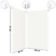 99DECO - Lot de 2 panneaux de douche en PVC (90x220 & 120x220 cm) + profilés blanc - Pierre Claire - Blanc - vignette