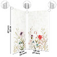 99DECO - Lot de 2 panneaux de douche en PVC (90x220 & 120x220 cm) + profilés blanc - Herbier - Motif floral aquarelle - Multicouleurs - vignette