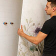 99DECO - Lot de 2 panneaux de douche en PVC (90x220 & 120x220 cm) + profilés blanc - Herbier - Motif floral aquarelle - Multicouleurs - vignette