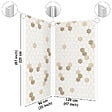99DECO - Lot de 2 panneaux de douche en PVC (90x220 & 120x220 cm) + profilés blanc - Mix Hexa Bois - Effet bois et pierre - vignette