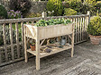HABITAT ET JARDIN - Carré potager en bois sur pieds "Magnolia" - 115 x 57 x 90 cm - Beige - vignette