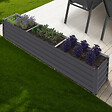 ID MARKET - Jardinière lit surélevé de jardin en métal châssis rectangulaire 240 x 40 x 45 cm - vignette