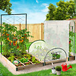 ID MARKET - Kit complet 3 bacs modulables carrés potager et serre à tomates + treillis + housse - vignette