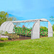 ID MARKET - Serre tunnel de jardin 4 saisons 24M² blanche gamme maraîchère DES ANDES 8x3M - vignette
