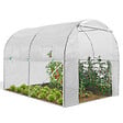 ID MARKET - Serre tunnel de jardin 4 saisons 6M² blanche gamme maraîchère ROMA 2x3M - vignette
