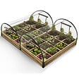 ID MARKET - Lot de 2 carrés potager 1,15x0.80 m 12 compartiments + housses - vignette