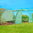 ID MARKET - Serre tunnel de jardin 4 saisons 12M² verte gamme maraîchère ZEBRA 4x3M - vignette