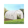 ID MARKET - Serre tunnel de jardin 12M² blanche gamme maraîchère ZEBRA 4x3M - vignette