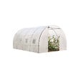 ID MARKET - Serre tunnel de jardin 12M² blanche gamme maraîchère ZEBRA 4x3M - vignette