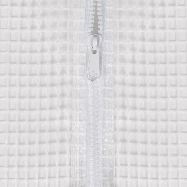 ID MARKET - Serre tunnel de jardin 12M² blanche gamme maraîchère ZEBRA 4x3M - large