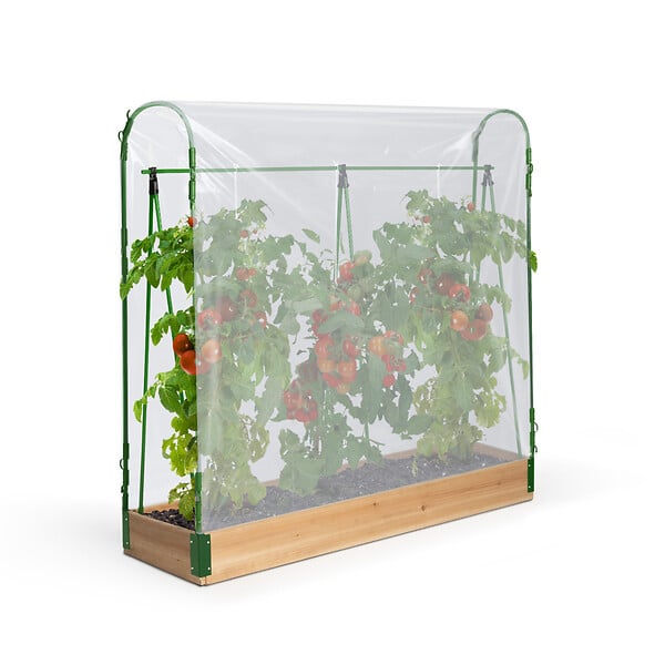 ID MARKET - Serre à tomates spéciale croissance kit complet bâche + support - large