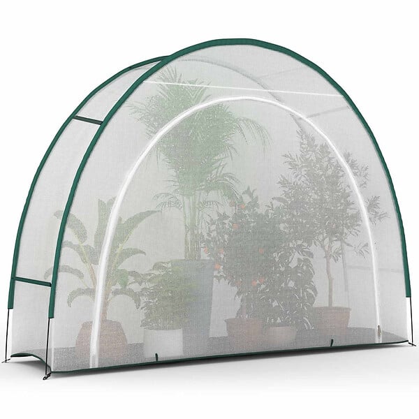 ID MARKET - Serre d'hivernage demi lune 300 x 80 x 220 cm balcon et terrasse - large