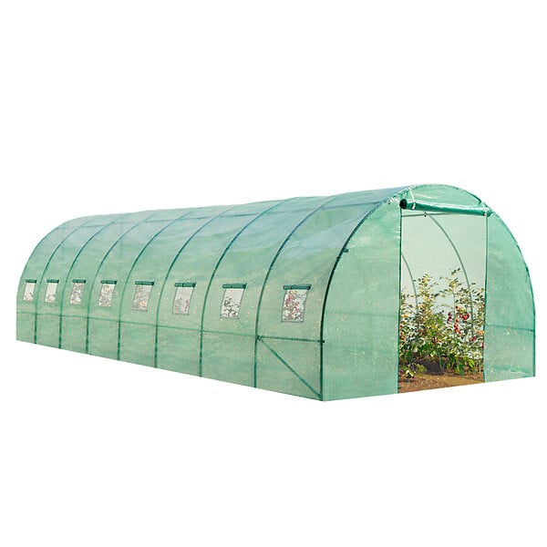 ID MARKET - Serre tunnel de jardin 24M² verte gamme maraîchère DES ANDES 8x3M - large