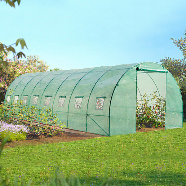 ID MARKET - Serre tunnel de jardin 24M² verte gamme maraîchère DES ANDES 8x3M - large
