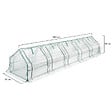 ID MARKET - Mini serre de jardin tunnel 300 x 50 x 50 cm avec bâche anti-UV et 10 fenêtres enroulables blanche - vignette