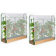 ID MARKET - Duo serres à tomates modulables spéciales croissance kit complet bâche + support - vignette