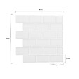 ID MARKET - Crédence adhésive murale effet carrelage métro blanc 10 pcs 30x30 cm - vignette