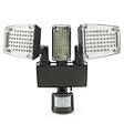 ID MARKET - Projecteur solaire 3 têtes 178 LED détecteur de mouvement - vignette