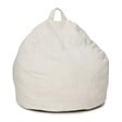 ID MARKET - Pouf poire HORTENSE en velours côtelé beige - vignette