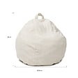 ID MARKET - Pouf poire HORTENSE en velours côtelé beige - vignette