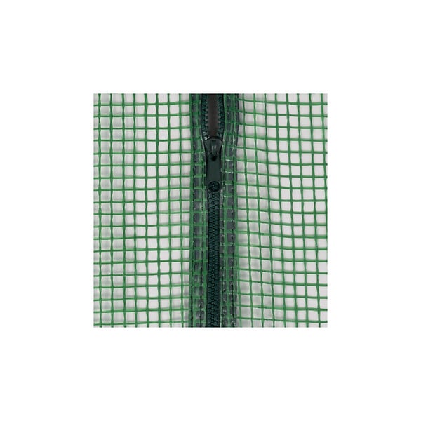 ID MARKET - Bâche de rechange 130 gr/m² pour serre tunnel 6m² verte 2 sections ROMA - large