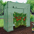 ID MARKET - Serre de jardin verte toutes saisons avec fenêtre et porte zippée - vignette