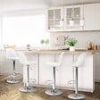 ID MARKET - Lot de 4 tabourets de bar KARL design blanc - vignette