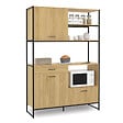 ID MARKET - Buffet de cuisine 120 CM DETROIT meuble 3 portes + 1 tiroir design industriel - vignette