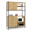 ID MARKET - Buffet de cuisine 120 CM DETROIT meuble 3 portes + 1 tiroir design industriel - vignette