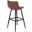 ID MARKET - Lot de 4 tabourets de bar MADY marron vintage - vignette